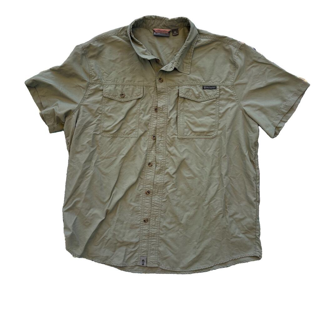 Free Country Olive Green Button Down Shirt Women’s Size XL